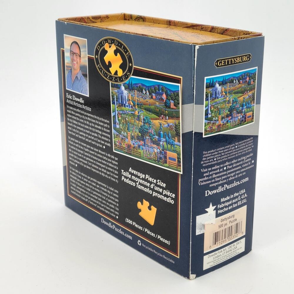 Dowdle National Park Series: Gettysburg 500 Piece Puzzle 16 x 20 - Complete VGC - Picture 2 of 3